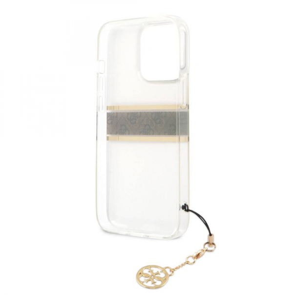 Maska za iPhone 13 Pro 6.1 braon (GUHCP13LKB4GBR) Guess 4G Stripe Charm - 205687