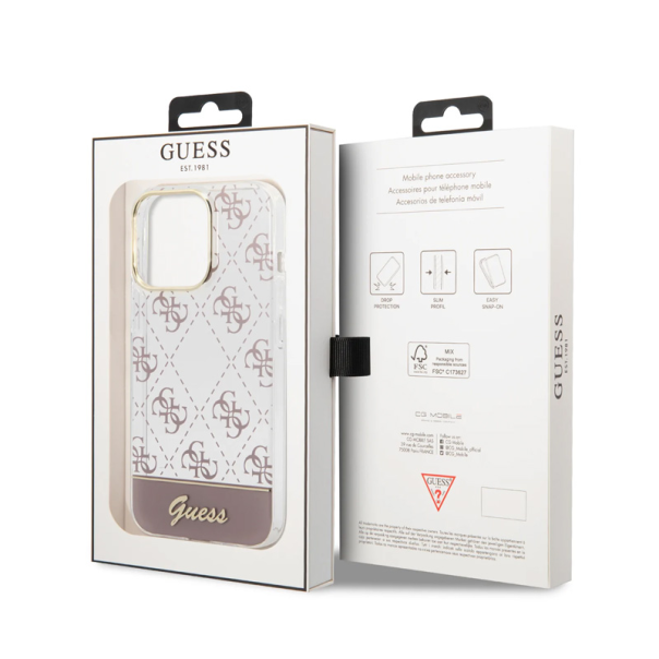 Maska za iPhone 14 Pro 6.1 Guess Hc 4G Electro Script pink (GUHCP14LHG4MHP) - 205350