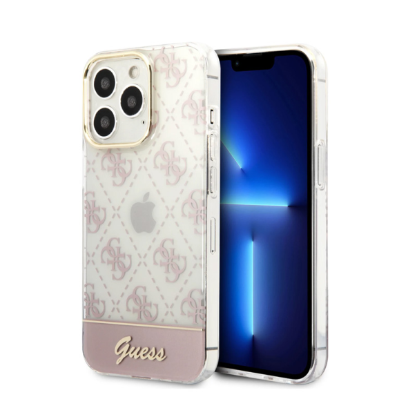 Maska za iPhone 14 Pro 6.1 Guess Hc 4G Electro Script pink (GUHCP14LHG4MHP) - 205350