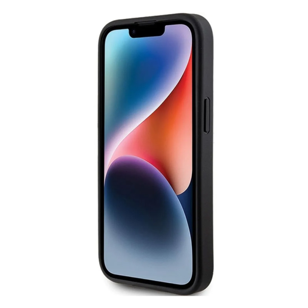 Maska za iPhone 15 6.1 Guess Hc Fixed Glitter 4G Big Metal Logo crna (GUHCP15SHG4SGK) - 210420