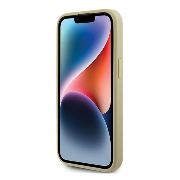 Maska za iPhone 15 6.1 Guess Hc Fixed Glitter 4G Big Metal Logo zlatna (GUHCP15SHG4SGD) - 210423