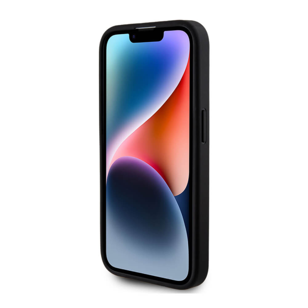 Maska za iPhone 15 Pro 6.1 Guess Hc Fixed Glitter 4G Big Metal Logo crna (GUHCP15LHG4SGK) - 210421