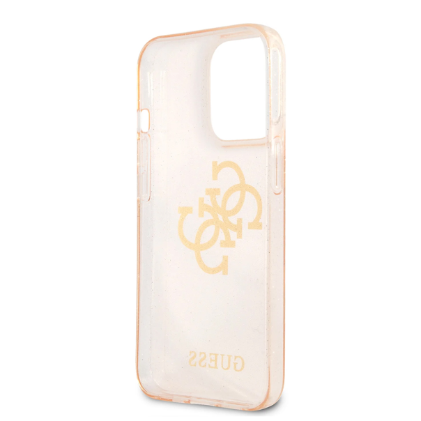 Maska za iPhone 13 Pro 61 in zlatna Guess Hc Tpu Glitter Big 4G - 203561