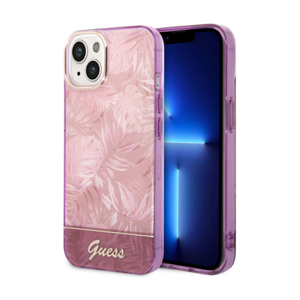 Maska za iPhone 14 Plus 6.7 Guess Hc IML Electro Cam Jungle pink (GUHCP14MHGJGHP) - 205358