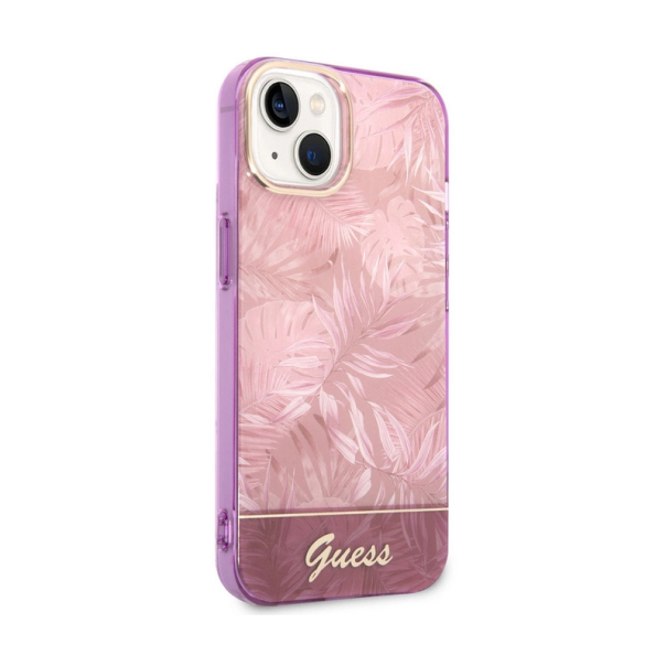 Maska za iPhone 14 Plus 6.7 Guess Hc IML Electro Cam Jungle pink (GUHCP14MHGJGHP) - 205358