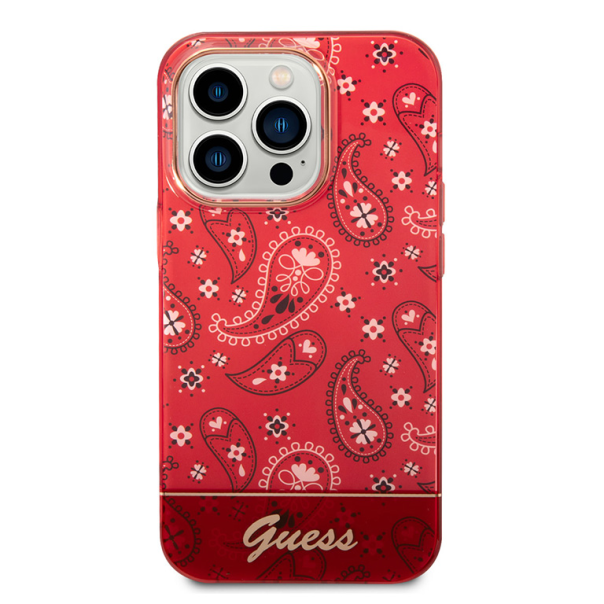 Maska za iPhone 14 Pro 6.1 Guess Hc IML Electro Cam Raisley crvena (GUHCP14LHGBNHR) - 205351