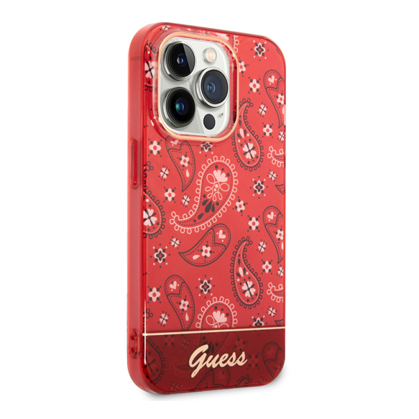 Maska za iPhone 14 Pro 6.1 Guess Hc IML Electro Cam Raisley crvena (GUHCP14LHGBNHR) - 205351