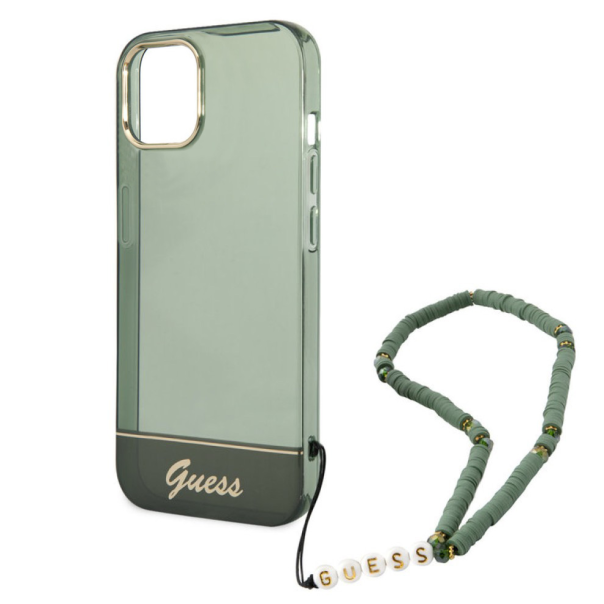 Maska za iPhone 14 Plus 6.7 Guess Hc IML Electro Cam Strap zelena (GUHCP14MHGCOHA) - 205359