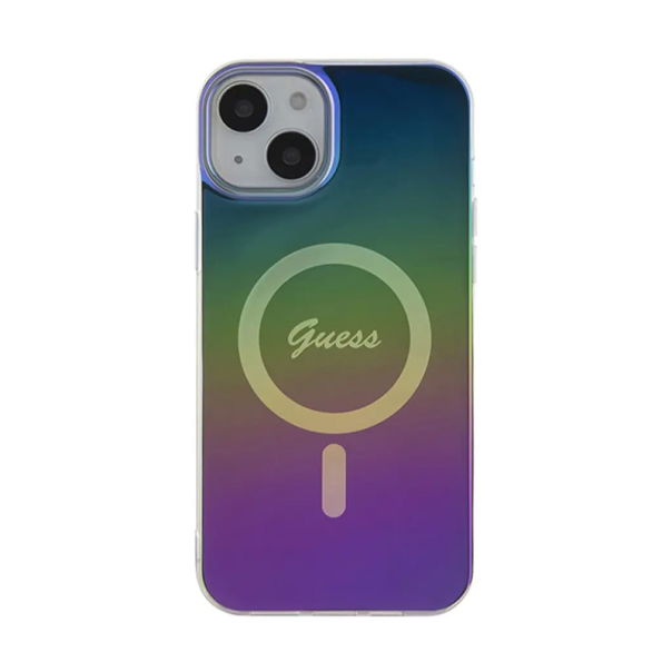 Maska za iPhone 15 6.1 Guess Hc IML Magsafe Iridescent crna (GUHMP15SHITSK) - 210433