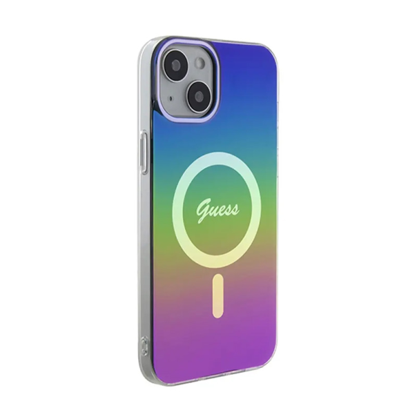 Maska za iPhone 15 6.1 Guess Hc IML Magsafe Iridescent crna (GUHMP15SHITSK) - 210433