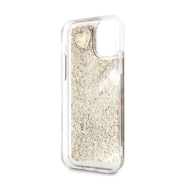 Maska za iPhone 12/12 Pro 6.1 Guess Hc Liquid Glitter Charms zlatna (GUHCP12MGLHFLGO) - 205382