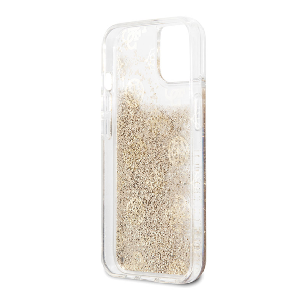 Maska za iPhone 13 6.1 Guess Hc Liquid Glitter Peony zlatna (GUHCP13MLGPEGO) - 201075