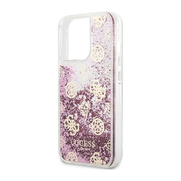Maska za iPhone 13 Pro 6.1 Guess Hc Liquid Glitter Peony roze (GUHCP13LLGPEPI) - 201076-1