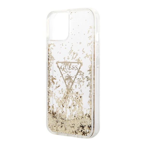 Maska za iPhone 14  Plus 6.7 transparent (GUHCP14MLFCTPT) Guess Hc Liquid Glitter Triangle - 205353