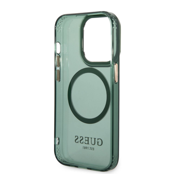 Maska za iphone 14 Pro 6.1 Guess Hc Magsafe Outline Translucent zlatna (GUHMP14LHTCMA) - 205372