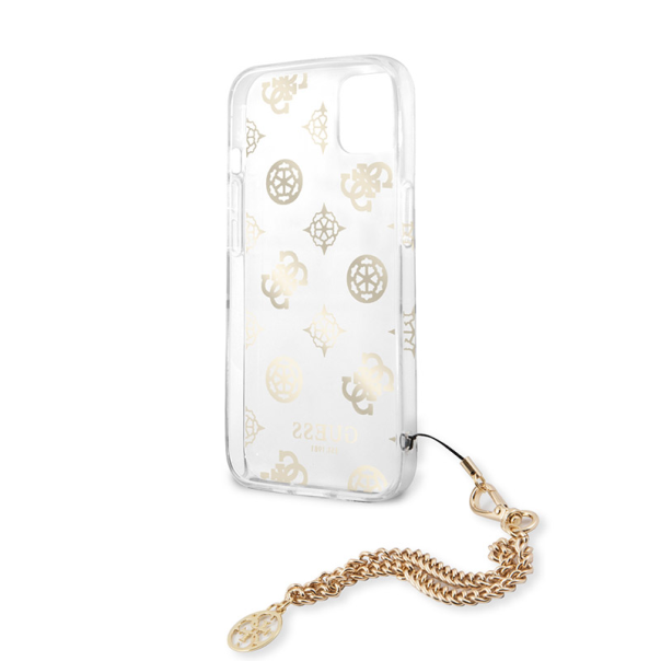 Maska za iPhone 13 Pro 6.1 Guess Hc Pc Chain Handle Peony zlatna (GUHCP13LKSPEGO) - 201080