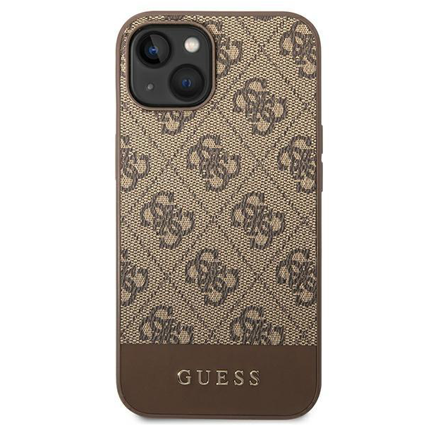 Maska za iPhone 14 6.1 braon (GUHCP14SG4GLBR) Guess Hc PC/TPU 4G Bottom Stripe - 205365