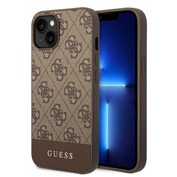 Maska za iPhone 14 6.1 braon (GUHCP14SG4GLBR) Guess Hc PC/TPU 4G Bottom Stripe - 205365