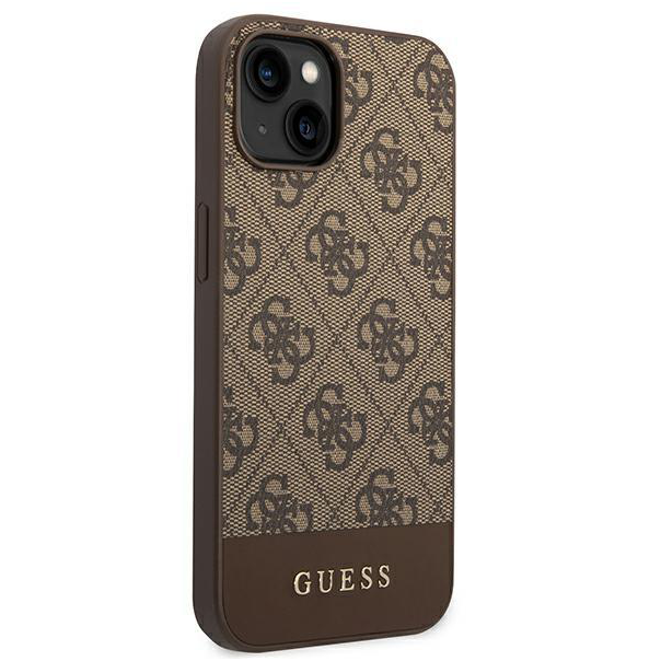 Maska za iPhone 14 6.1 braon (GUHCP14SG4GLBR) Guess Hc PC/TPU 4G Bottom Stripe - 205365