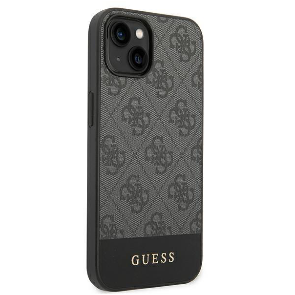 Maska za iPhone 14 Plus 6.7 Guess Hc PC/TPU 4G Bottom Stripe siva (GUHCP14MG4GLGR) - 205367