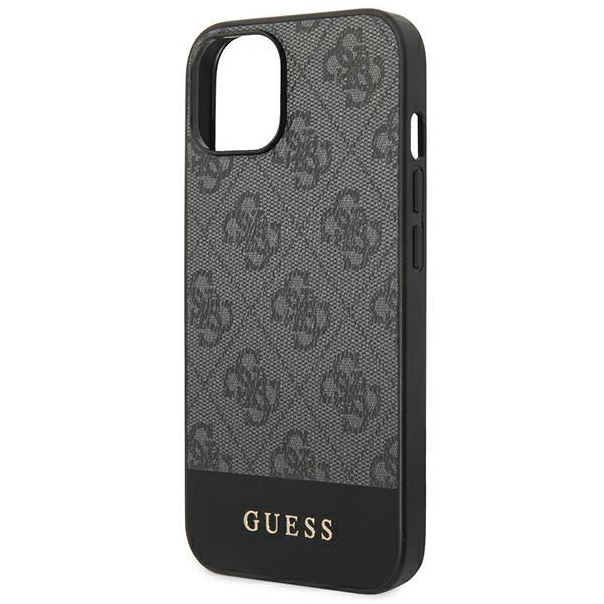 Maska za iPhone 14 Plus 6.7 Guess Hc PC/TPU 4G Bottom Stripe siva (GUHCP14MG4GLGR) - 205367
