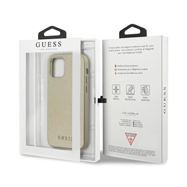 Maska za iPhone 12/12  Pro 6.1 Guess Hc PC/TPU Iridescent zlatna (GUHCP12MIGLGO) - 205385