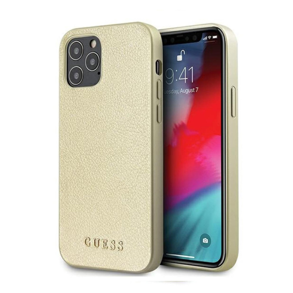 Maska za iPhone 12/12  Pro 6.1 Guess Hc PC/TPU Iridescent zlatna (GUHCP12MIGLGO) - 205385