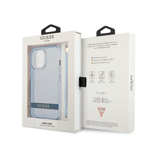 Maska za iPhone 13 Pro 6.1 Guess Hc PC/TPU Translucent plava (GUHCP13LHTSGSB) - 205377