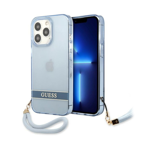 Maska za iPhone 13 Pro 6.1 Guess Hc PC/TPU Translucent plava (GUHCP13LHTSGSB) - 205377