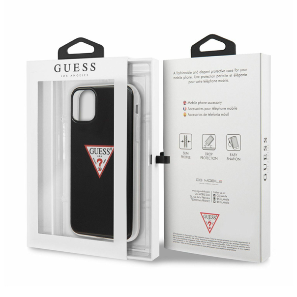 Maska za iPhone 11 Pro 5.8 Guess Hc PC/TPU Triangle Logo crna (GUHCN58PCUCTLBK) - 205386