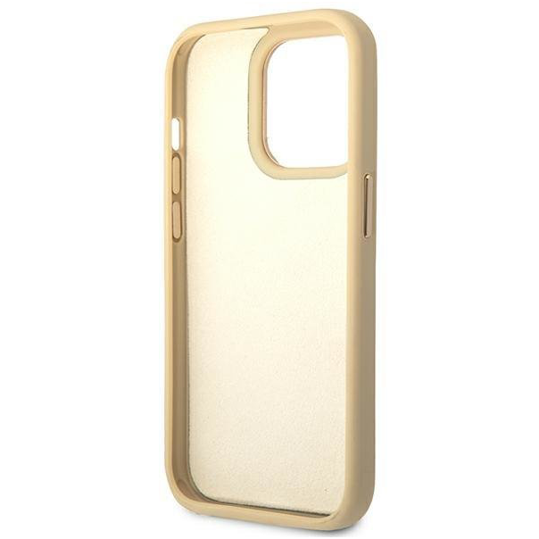 Maska za iPhone 14 Pro 6.1 Guess Hc PU Croco Metal Outline zlatna (GUHCP14LHGCRHD) - 205362