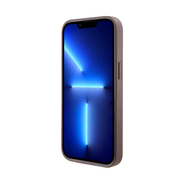 Maska za iPhone 15 6.1 braon (GUHCP15SP4TDPW) Guess Hc PU Leather 4G Triangle Strass - 210425