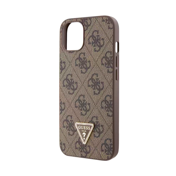 Maska za iPhone 15 6.1 braon (GUHCP15SP4TDPW) Guess Hc PU Leather 4G Triangle Strass - 210425