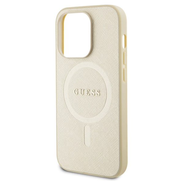 Maska za iPhone 15 Pro 6.1 bez (GUHMP15LPSAHMCB) Guess Hc PU Saffiano Magsafe - 210436