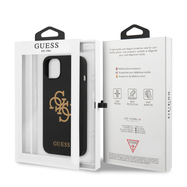Torbica Guess Hc Silicone za iPhone 13 6.1 crna (GUHCP13MLS4GGBK) - 203564