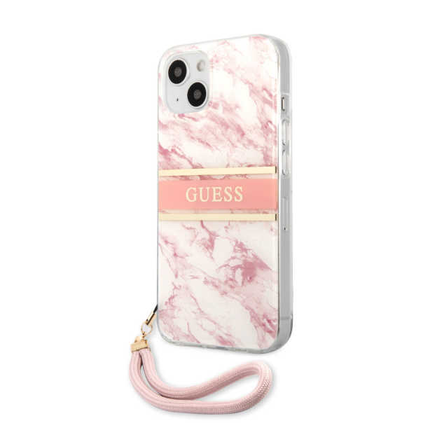 Torbica Guess Marble Strap za iPhone 13 6.1 roze (GUHCP13MKMABPI) - 203585