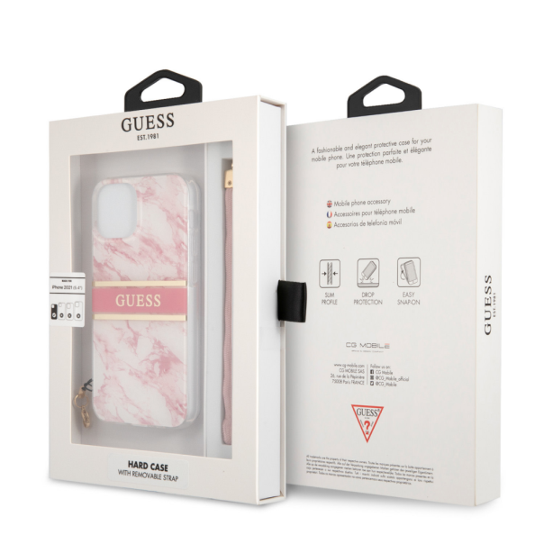 Torbica Guess Marble Strap za iPhone 13 6.1 roze (GUHCP13MKMABPI) - 203585