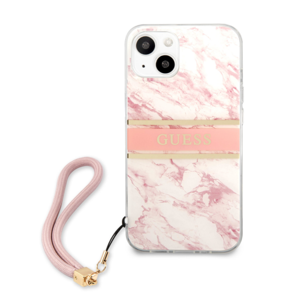 Torbica Guess Marble Strap za iPhone 13 6.1 roze (GUHCP13MKMABPI) - 203585