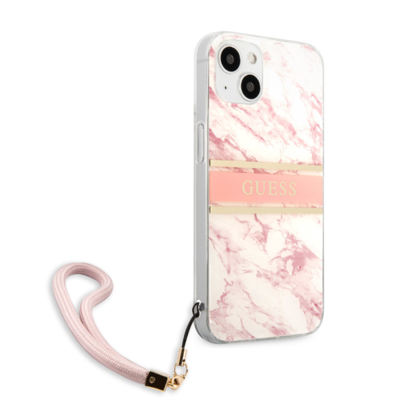 Torbica Guess Marble Strap za iPhone 13 6.1 roze (GUHCP13MKMABPI) - 203585