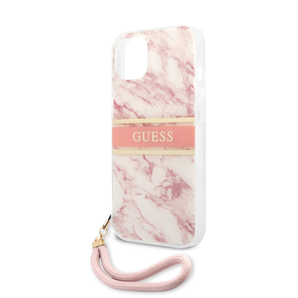 Torbica Guess Marble Strap za iPhone 13 6.1 roze (GUHCP13MKMABPI) - 203585