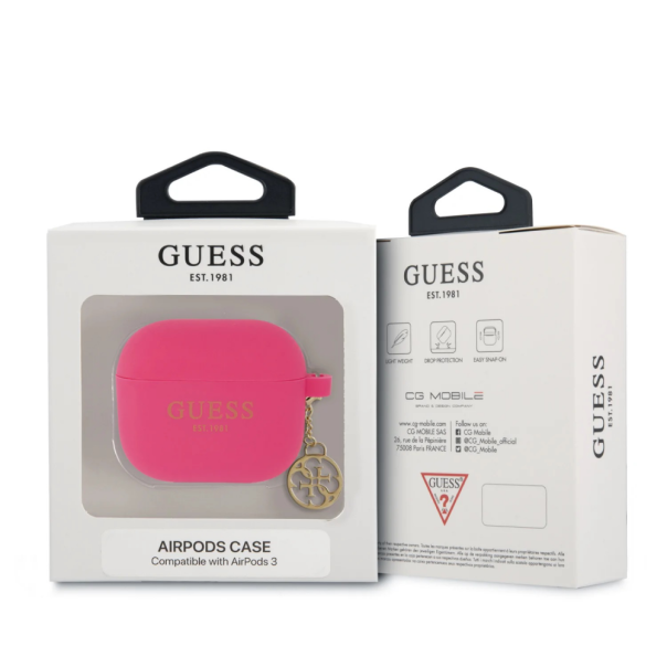 Torbica Guess Silicone za Airpods 3 4G Charm pink (GUA3LSC4EF) - 205392