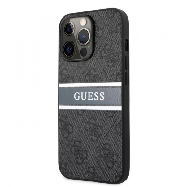 Maska za iPhone 13 Pro siva Guess 4G Stripe - 203563