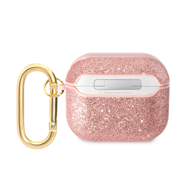 Torbica Guess za Airpods 3 PU Glitter Flake pink (GUA3HGGSHP) - 205390