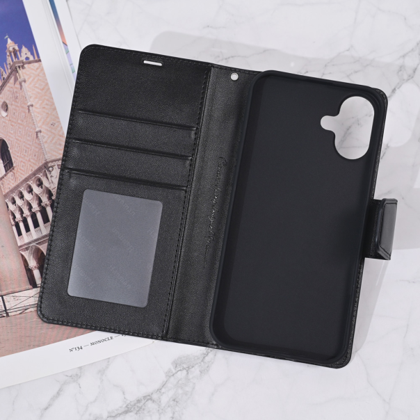 Maska za iPhone 16 Plus 6.7 Hanman Canvas ORG crna - 216232-1