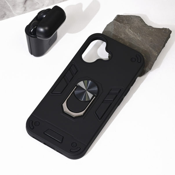 Torbica Hard Ring za iPhone 16 6.1 crna - 216568