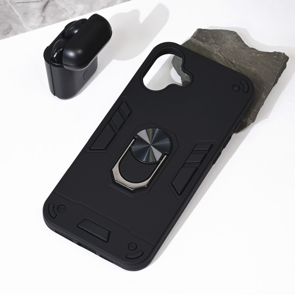 Torbica Hard Ring za iPhone 16 Plus 6.7  crna - 216572