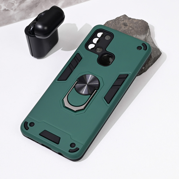 Maska za Samsung Galaxy A21s Hard Ring tamno zelena - 218135