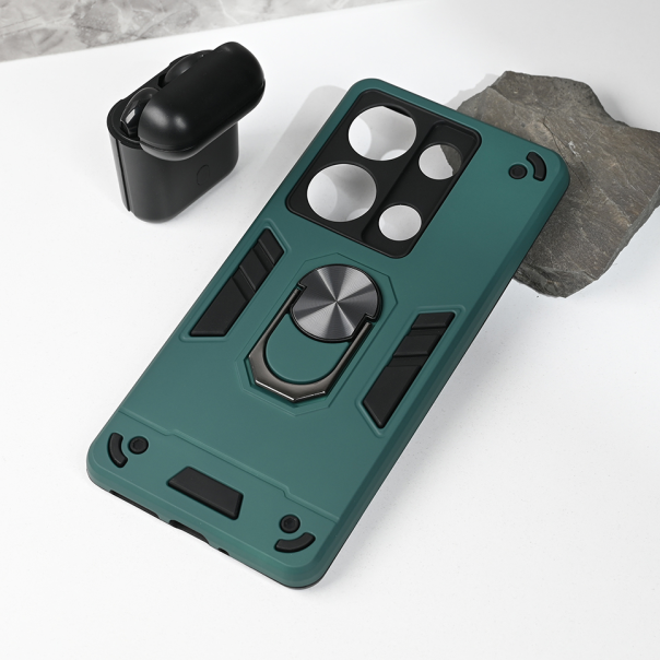 Maska za Xiaomi Redmi Note 13 Pro 4G (EU) Hard Ring tamno zelena - 214767