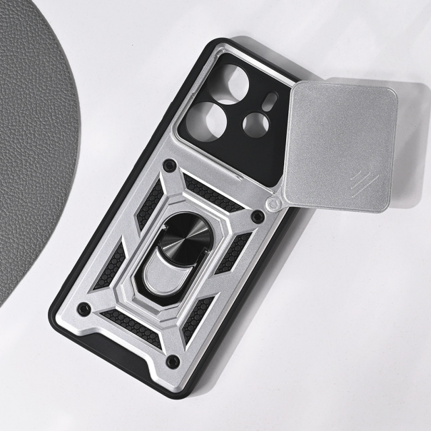 Maska za Xiaomi Redmi Note 14 4G (SRB) Hard Shield srebrna - 221295