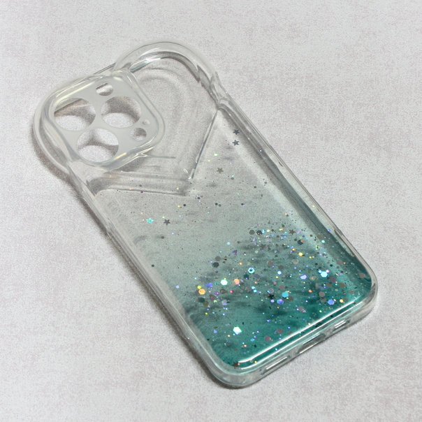 Maska za iPhone 13 Pro 6.1 Heart Glitter mint - 97570